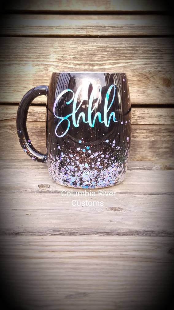 Shhh Opal Glitter Coffee Mug picture