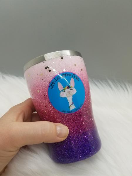 Glitter Ombre Tumbler to Match Color Street Nuclear Fuchsian nail set picture