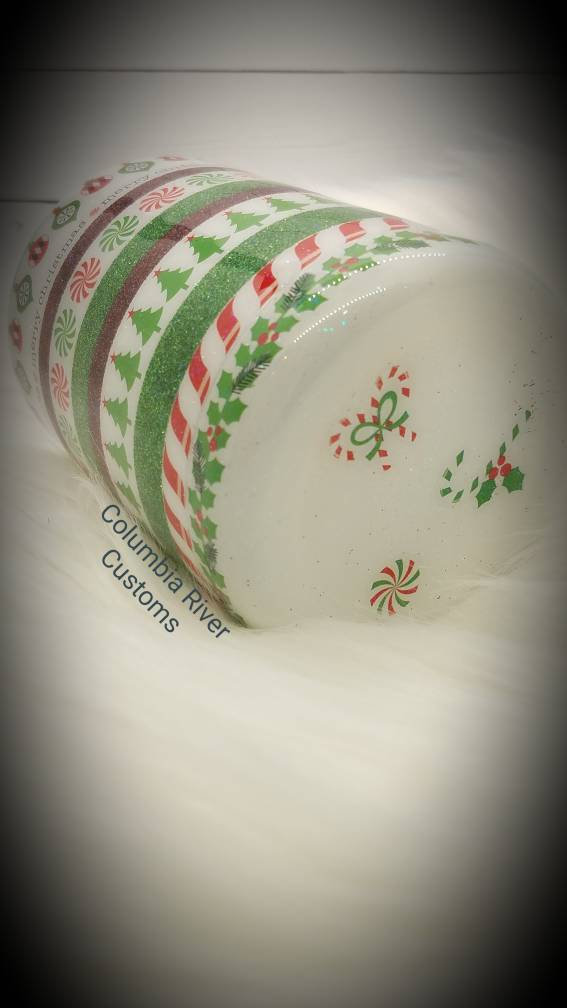 Christmas Ornaments and Stripes Mug picture