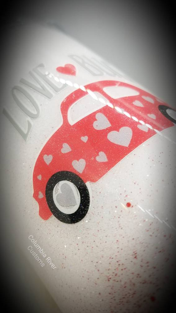 Love Bug Custom Glitter Tumbler picture