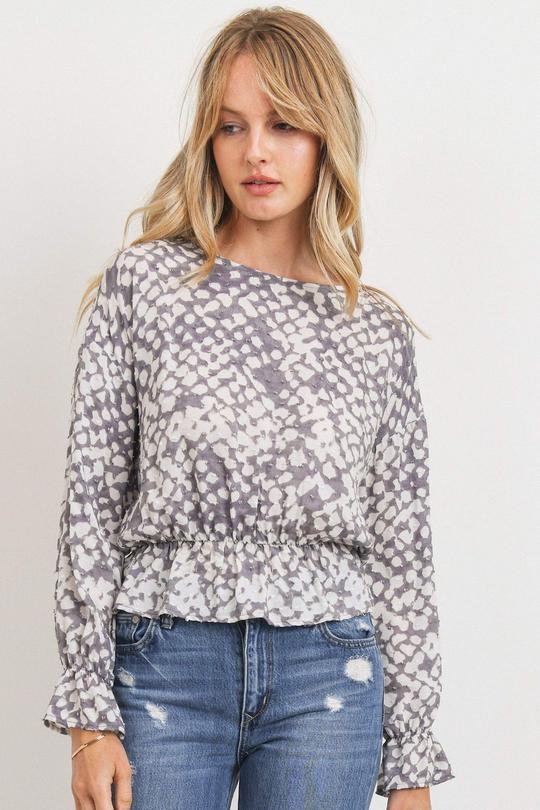 Ruffled Dropped Waist Top picture