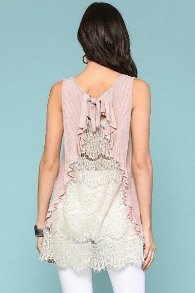 Sleeveless Back lace Ruffle picture