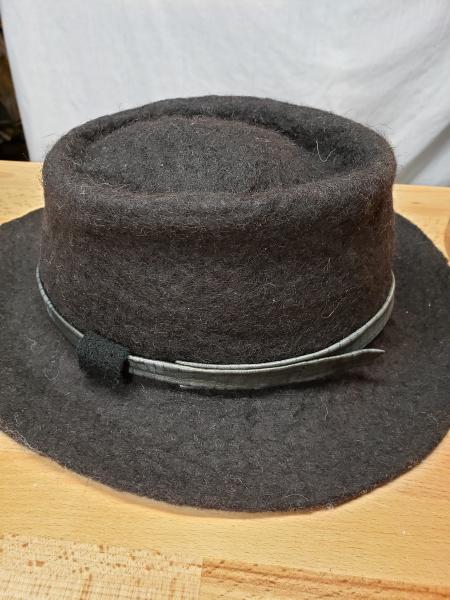 Hand felted gambler hat