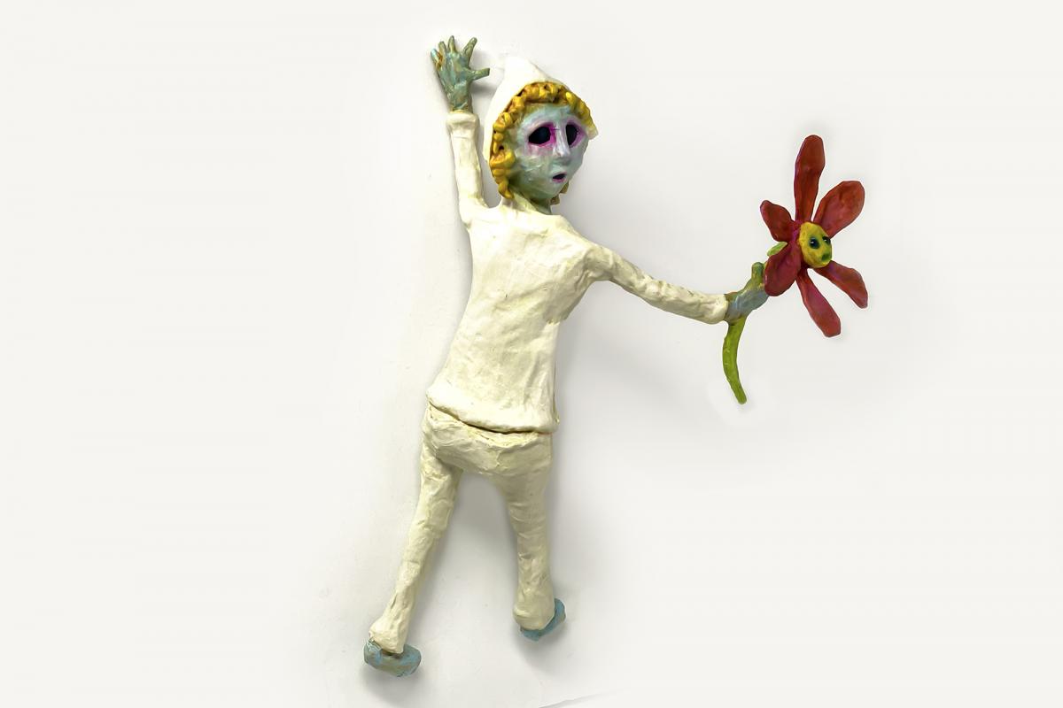 Peddles the Wall Climber Sculpture picture