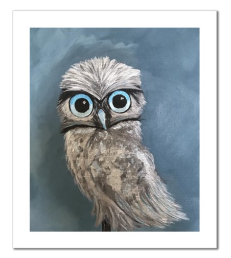 "Firby Baby" Burrowing Owl Art Print
