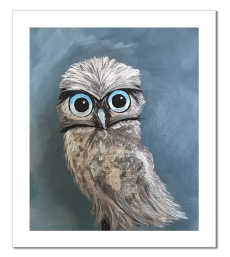 "Firby Baby" Burrowing Owl Art Print picture