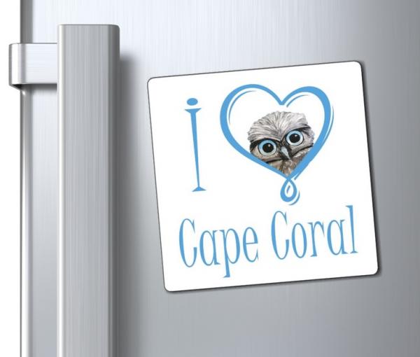 I Love Cape Coral Burrowing Owl Magnet picture