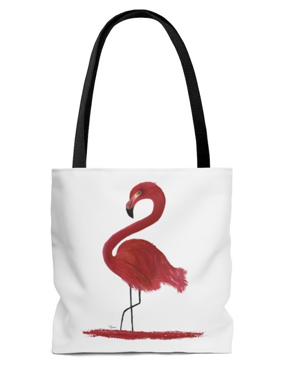 Red Flamingo Beach Tote Bag picture