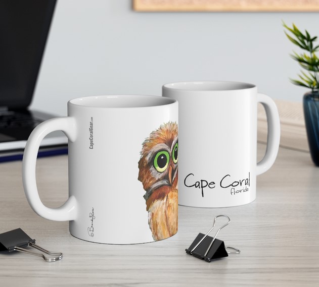 "Margarita" Cape Coral Burrowing Owl Mug picture
