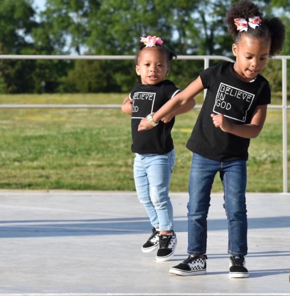 Kids "Believe In God" T-shirt - Black w/White