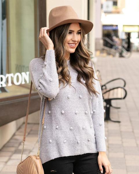 Grace & Lace Dot Sweater - LARGE