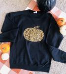 Leopard Pumpkin Sweatshirt - SMALL