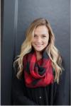 Buffalo Plaid Infinity Scarf - Red & Black