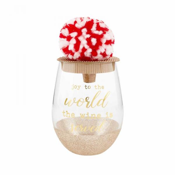 XMAS GLITTER WINE GLASS picture