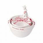 REINDEER GLASS DIP BOWL SET