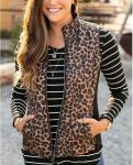 Grace & Lace Reversible Slim Fit Vest - Leopard/Black