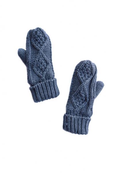 Grey Mittens Fleece Lined