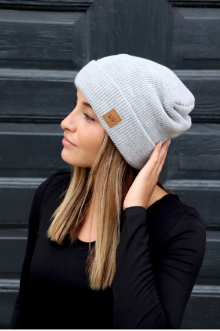 Light Grey Fleeced Lined Beanie picture