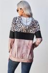 Leopard Contrast Hoodie - LARGE