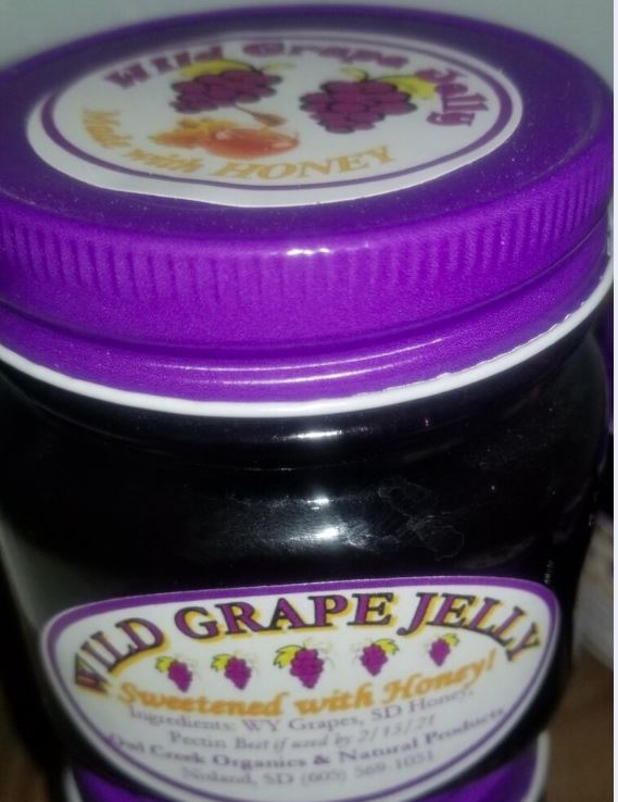 Wild Grape Jelly Sweetened with Honey