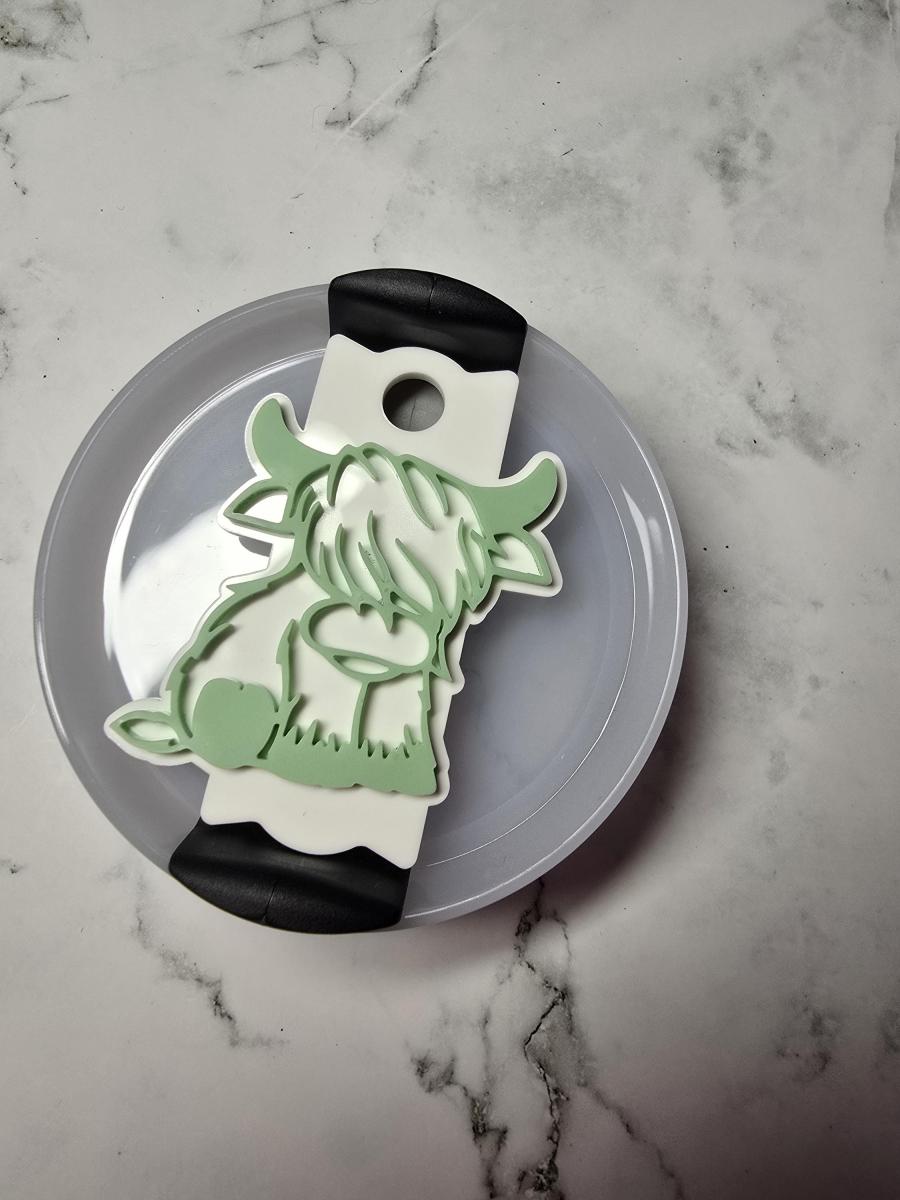 Highland Cow - Tumbler Lid Tag 2.0 Lid Style picture