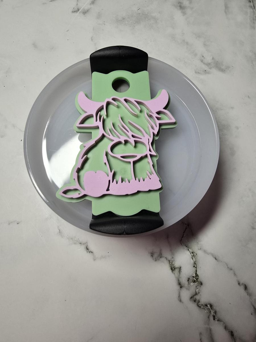 Highland Cow - Tumbler Lid Tag 2.0 Lid Style picture