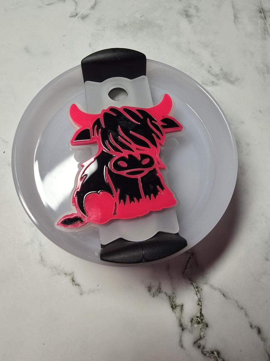 Highland Cow - Tumbler Lid Tag 2.0 Lid Style picture