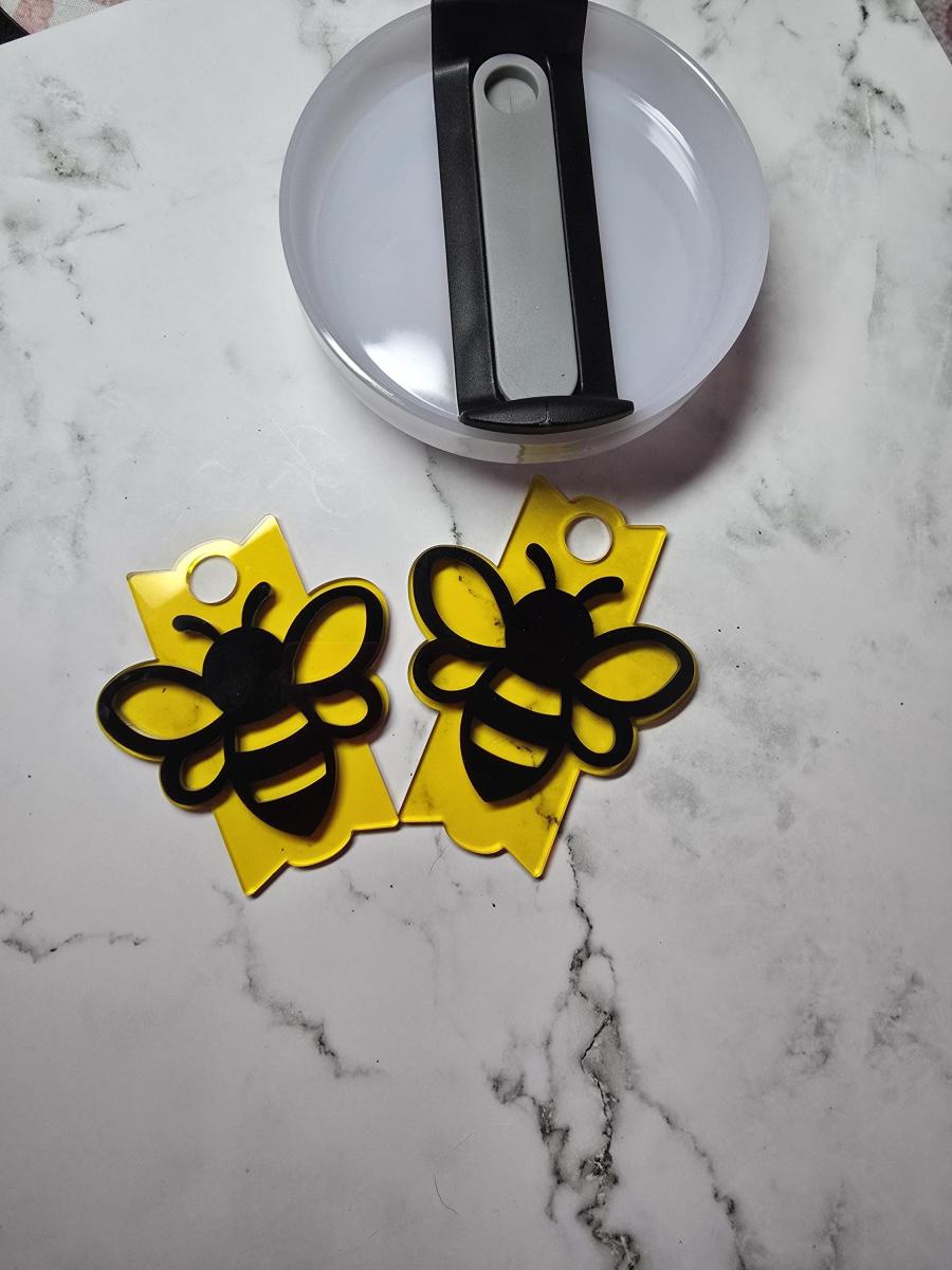 Bee Themed - Tumbler Lid Tag 2.0 Lid Style picture
