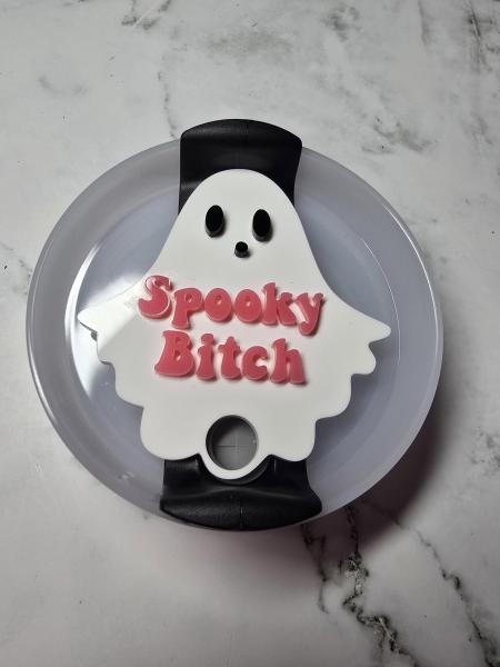 Spooky B*tch - Tumbler Lid Tag 2.0 Lid Style