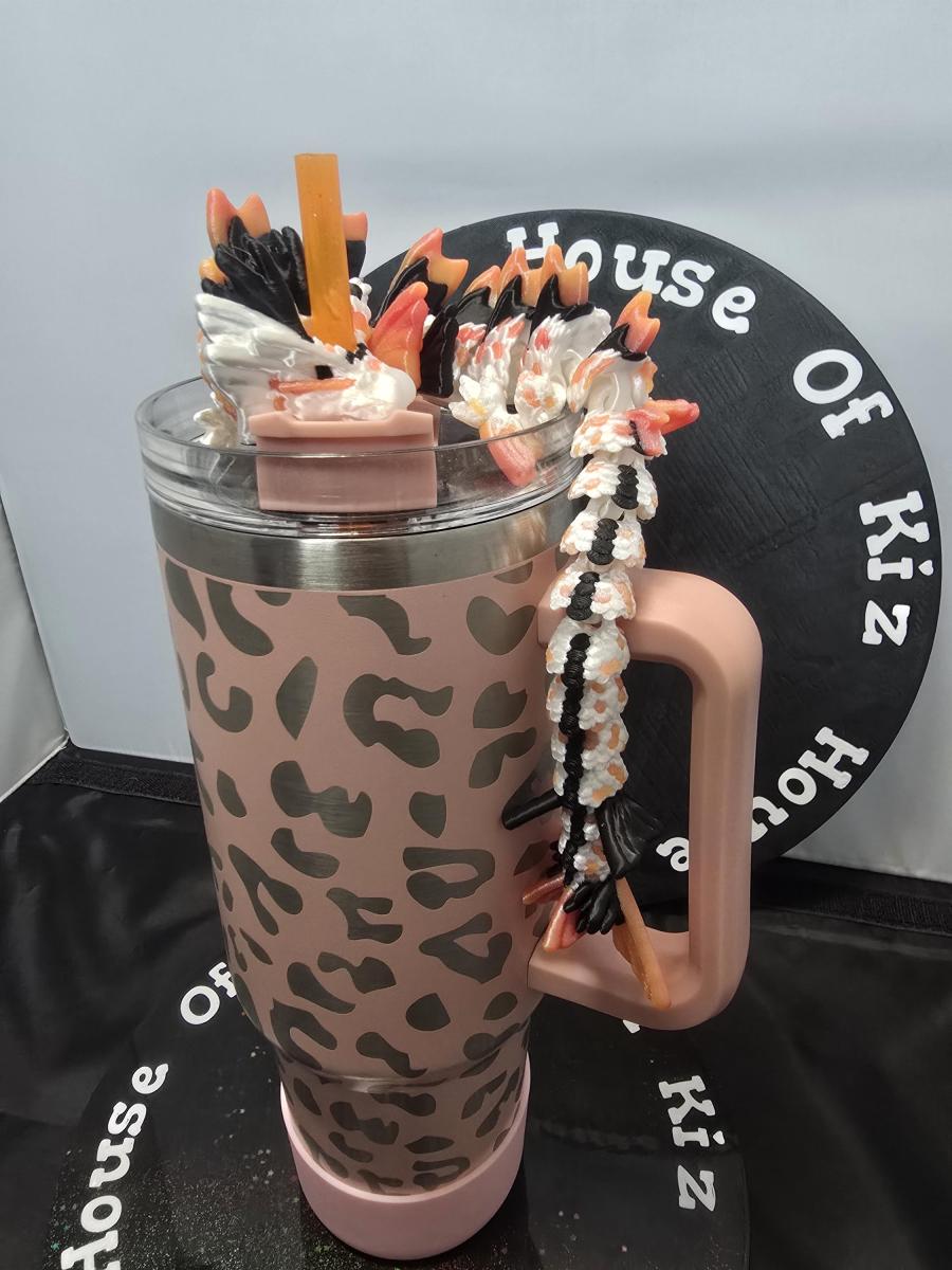 Koi Dragon - Multi-color Large Straw Topper picture