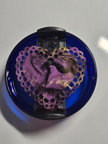 Lace Heart - Marble Tumbler Lid Tag 2.0 Lid Style