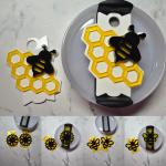 Bee Themed - Tumbler Lid Tag 2.0 Lid Style