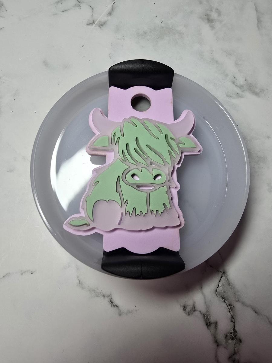 Highland Cow - Tumbler Lid Tag 2.0 Lid Style picture