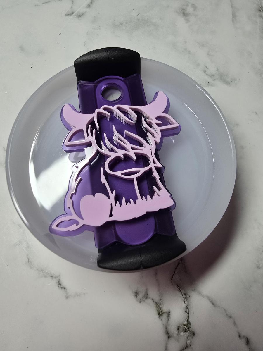Highland Cow - Tumbler Lid Tag 2.0 Lid Style picture