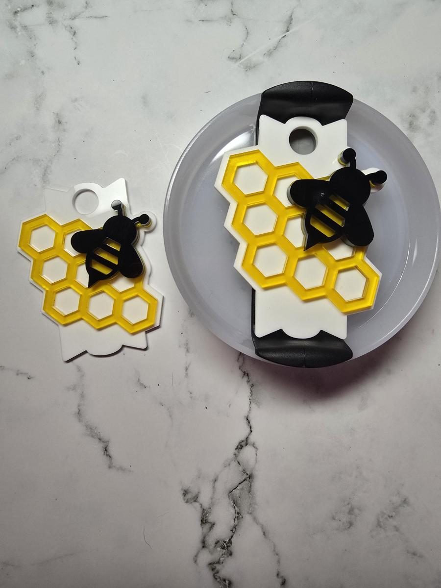 Bee Themed - Tumbler Lid Tag 2.0 Lid Style picture