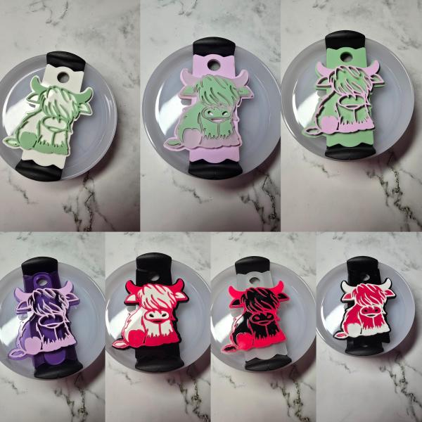 Highland Cow - Tumbler Lid Tag 2.0 Lid Style