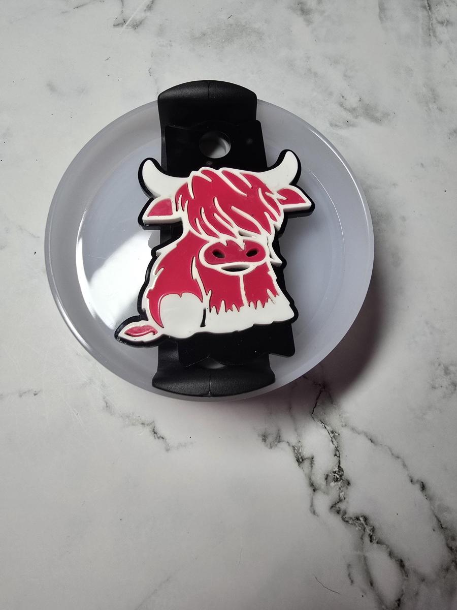 Highland Cow - Tumbler Lid Tag 2.0 Lid Style picture