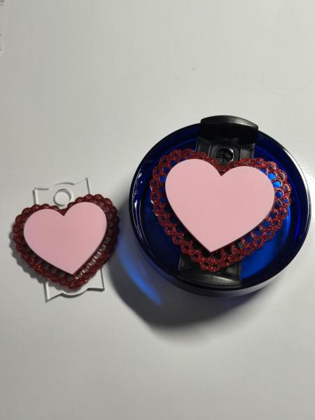 Lace Heart Layered - Tumbler Lid Tag 2.0 Lid Style