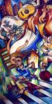 The Unexpected Kiss in the Midst of Chaos 30x60