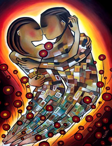 Soulmates 30x40 framed original picture