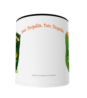 Tequila Cat Mug with Color Inside picture