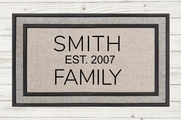 PERSONALIZED FAMILY DOORMAT- Local Fargo/Mhd Pickup Available!