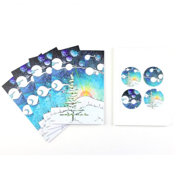 Blank Greeting Card Set - Mystic Lake Camp