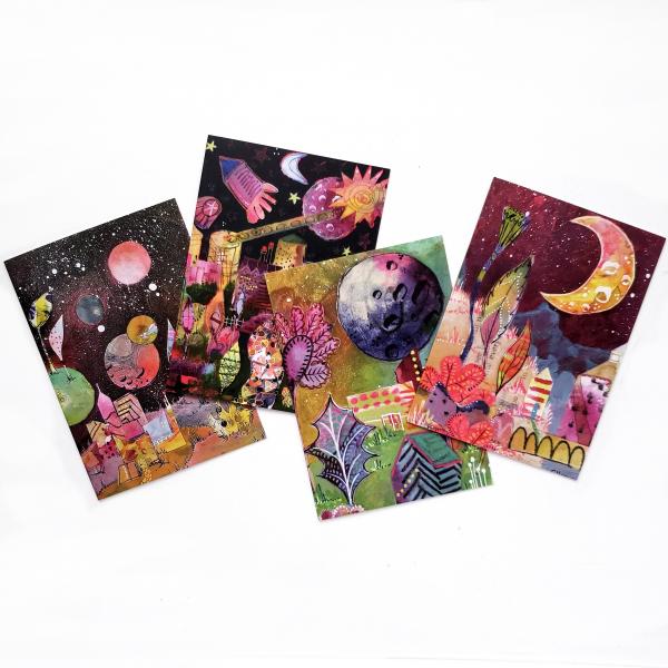 Blank Greeting Card Set - Space picture