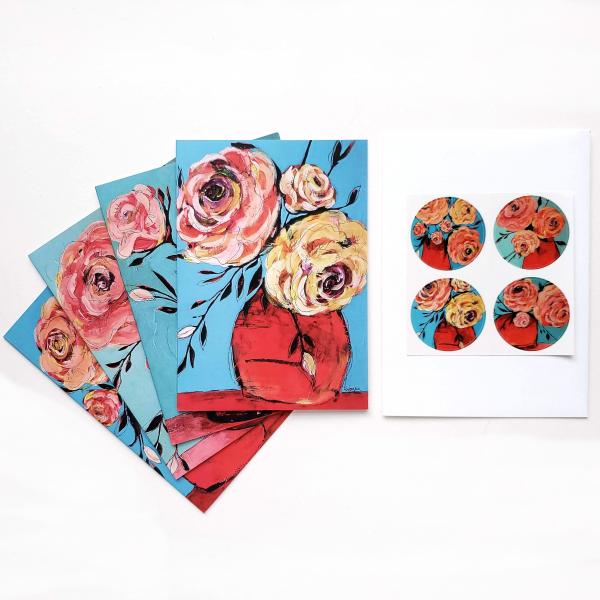 Blank Greeting Card Set - Blooms picture