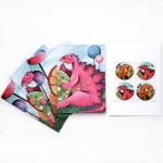 Blank Greeting Card Set - Dinos