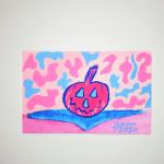 Neon Pumpkin (Mixed Media)