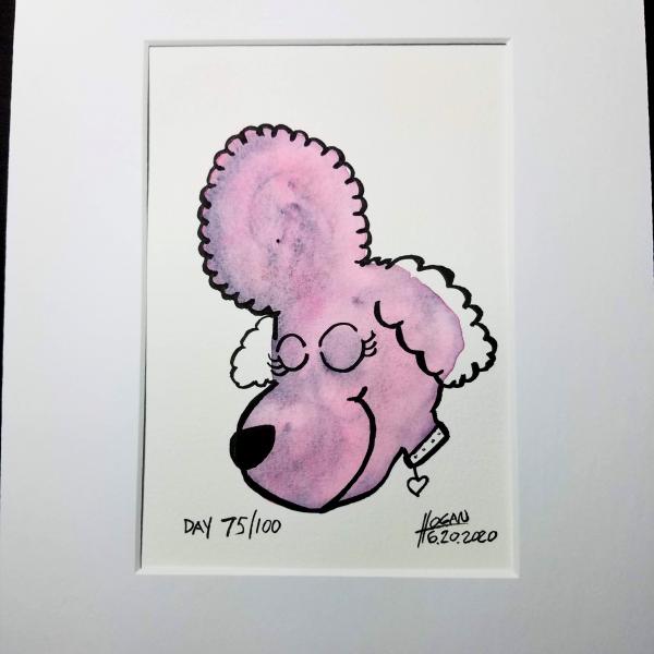100 Day Project 2020 Day 75 Poodle (Watercolor)