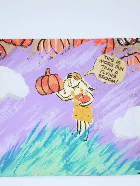 Picking Pumpkins (Mixed Media) picture