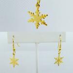 Gold Snowflake Earrings